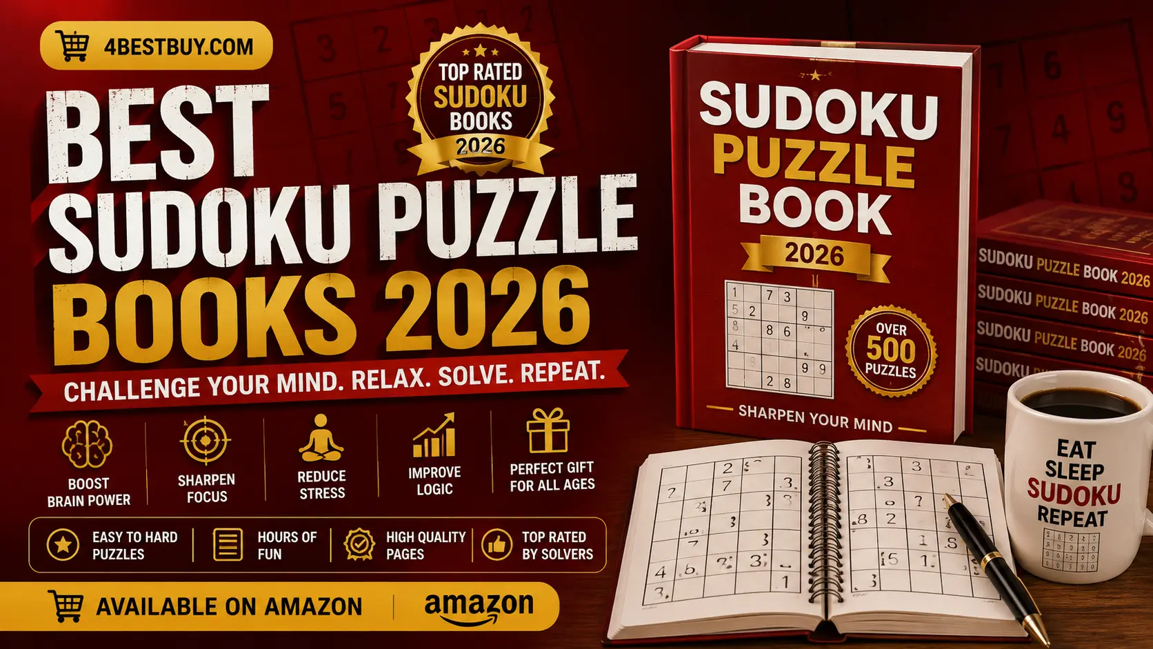best sudoku puzzle books 2026