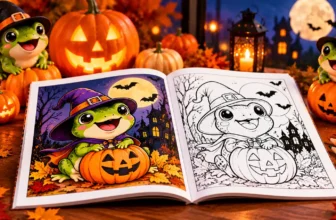 Best Halloween Frog Coloring Book