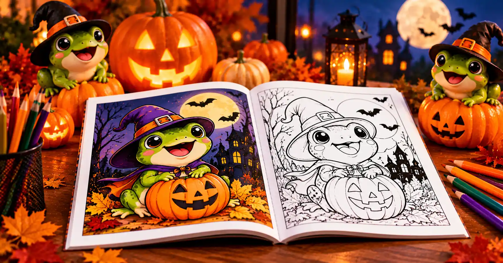 Best Halloween Frog Coloring Book